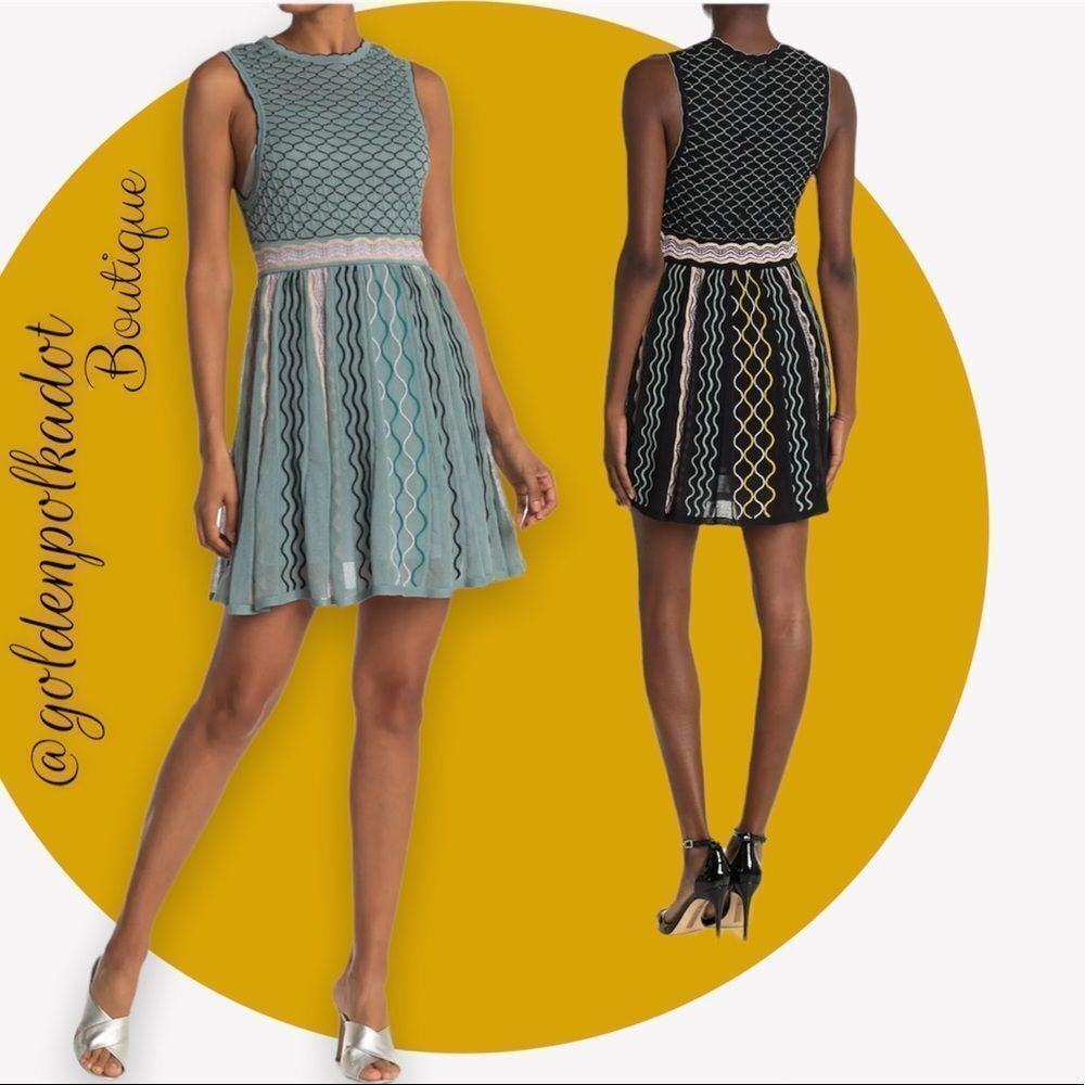 Missoni TEXTURE FIT & FLARE DRESS IN ARTIC - Picture 2 of 8